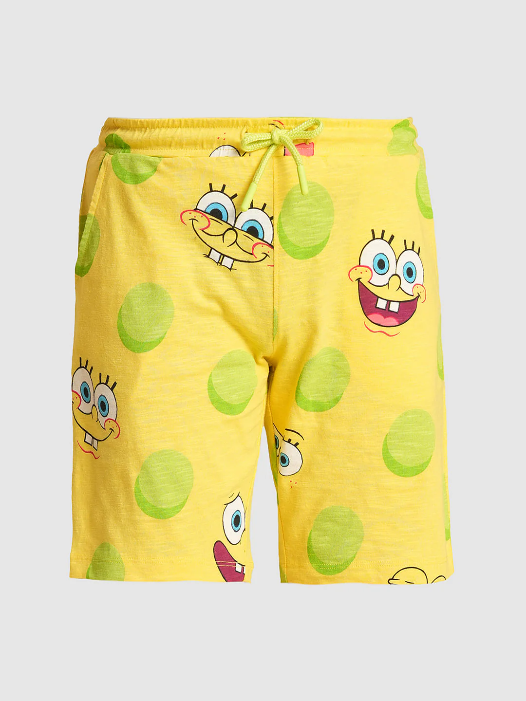 Boys Yellow SpongeBob Print Co-ord Set Shorts - Image 7