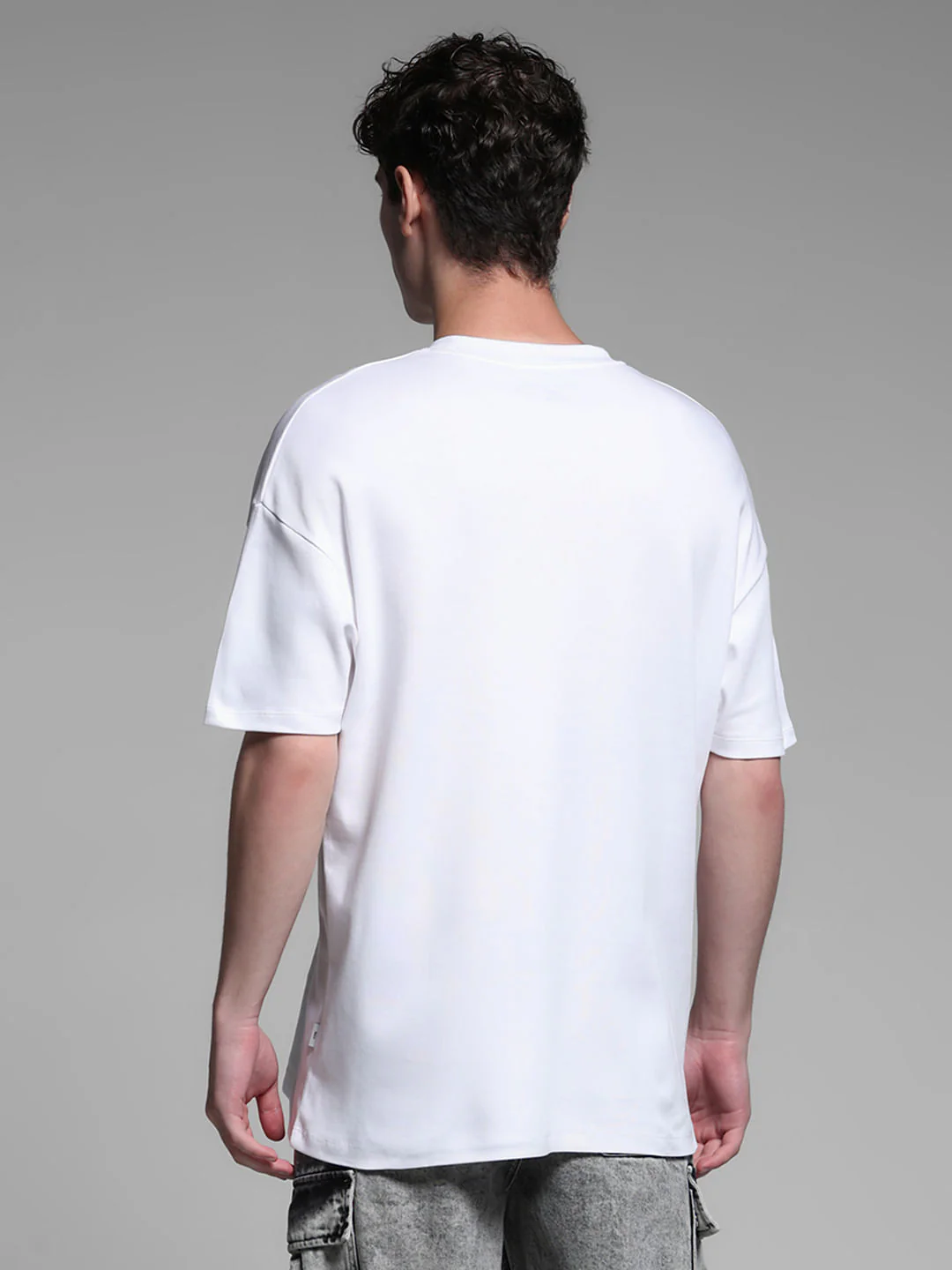 WHITE COTTON T-SHIRT - Image 4