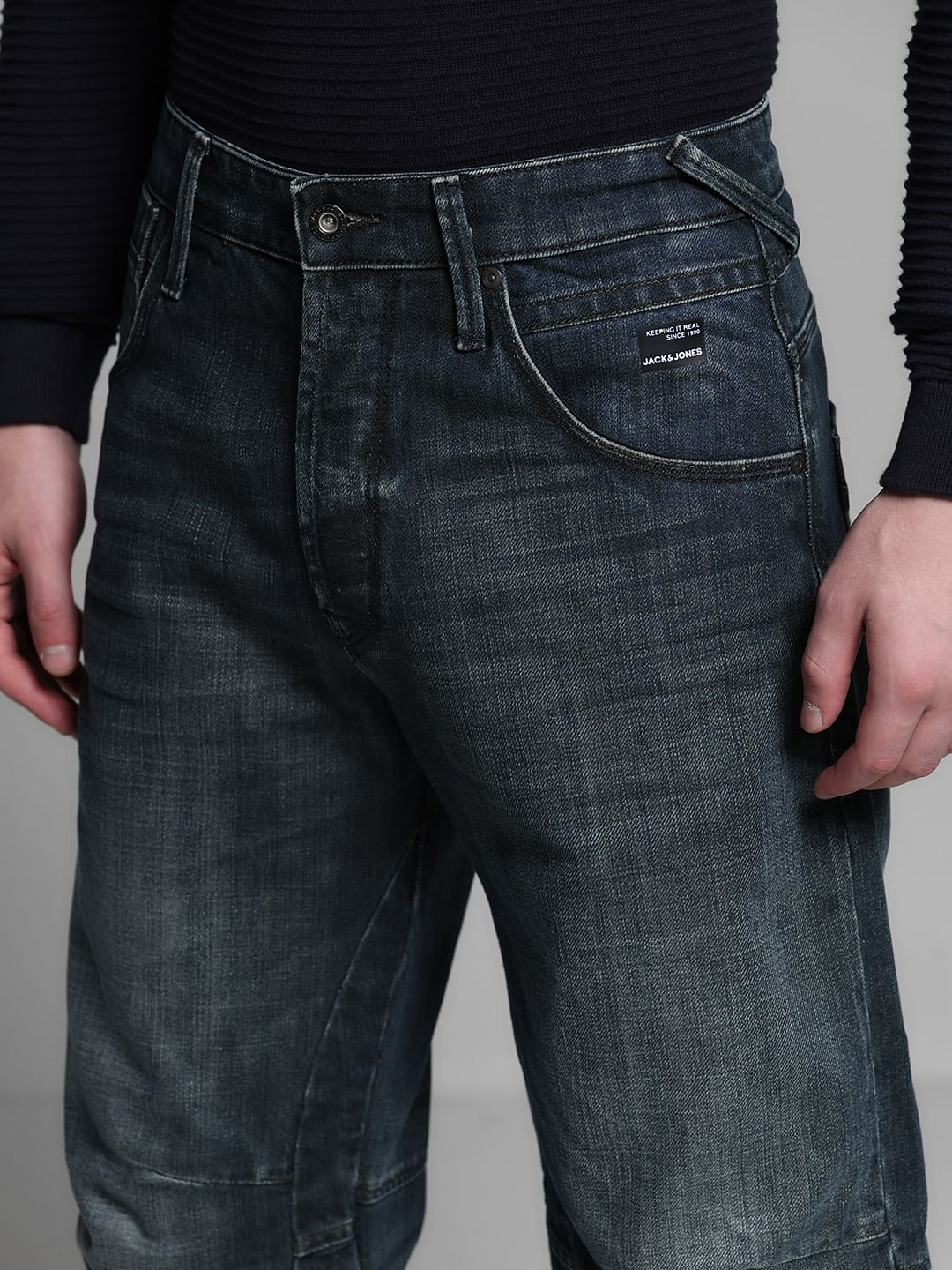 Black High Rise Loose Fit Jeans - Image 4