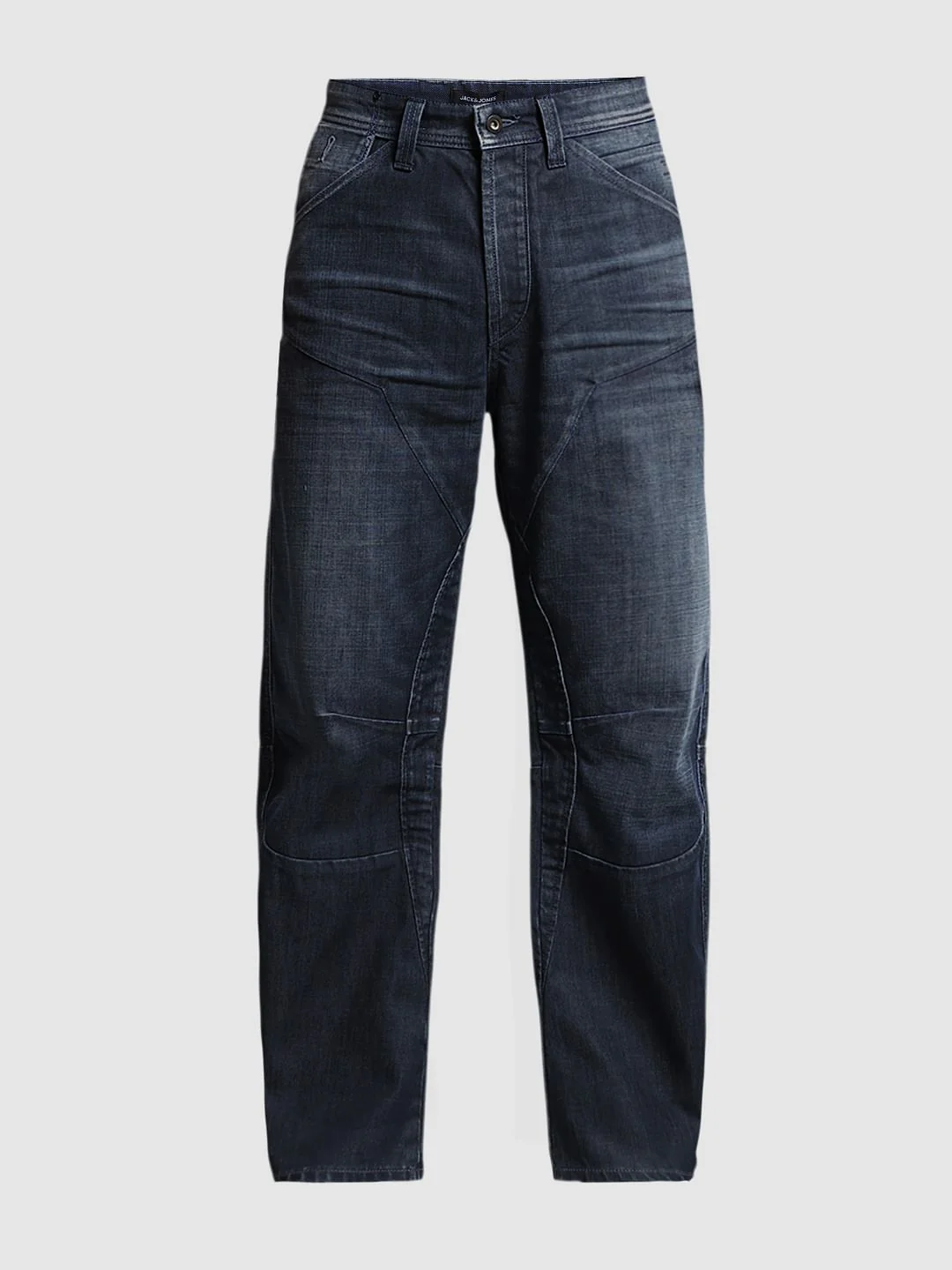 Dark Blue High Rise Loose Fit Jeans - Image 8