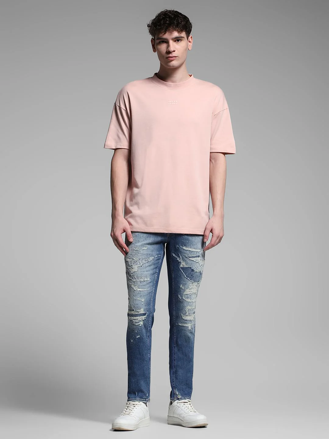 Blue Low Rise Distressed Glenn Slim Fit Jeans - Image 6