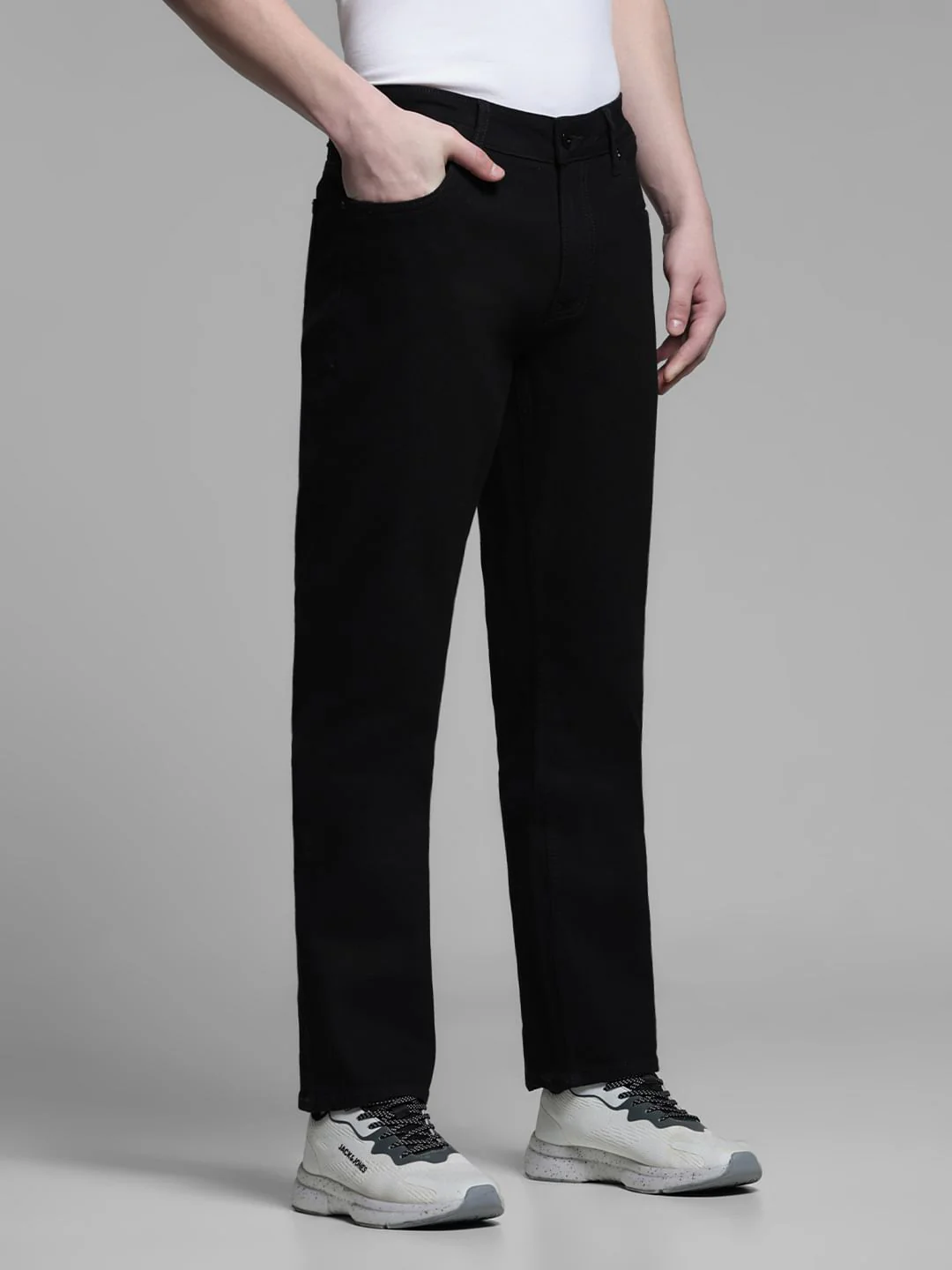 Black Low Rise Clark Regular Fit Jeans - Image 2
