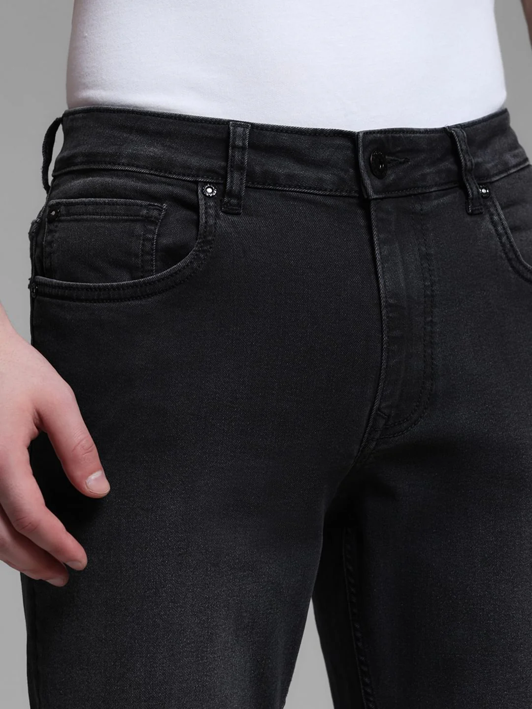 Dark Grey Low Rise Clark Regular Fit Jeans - Image 4