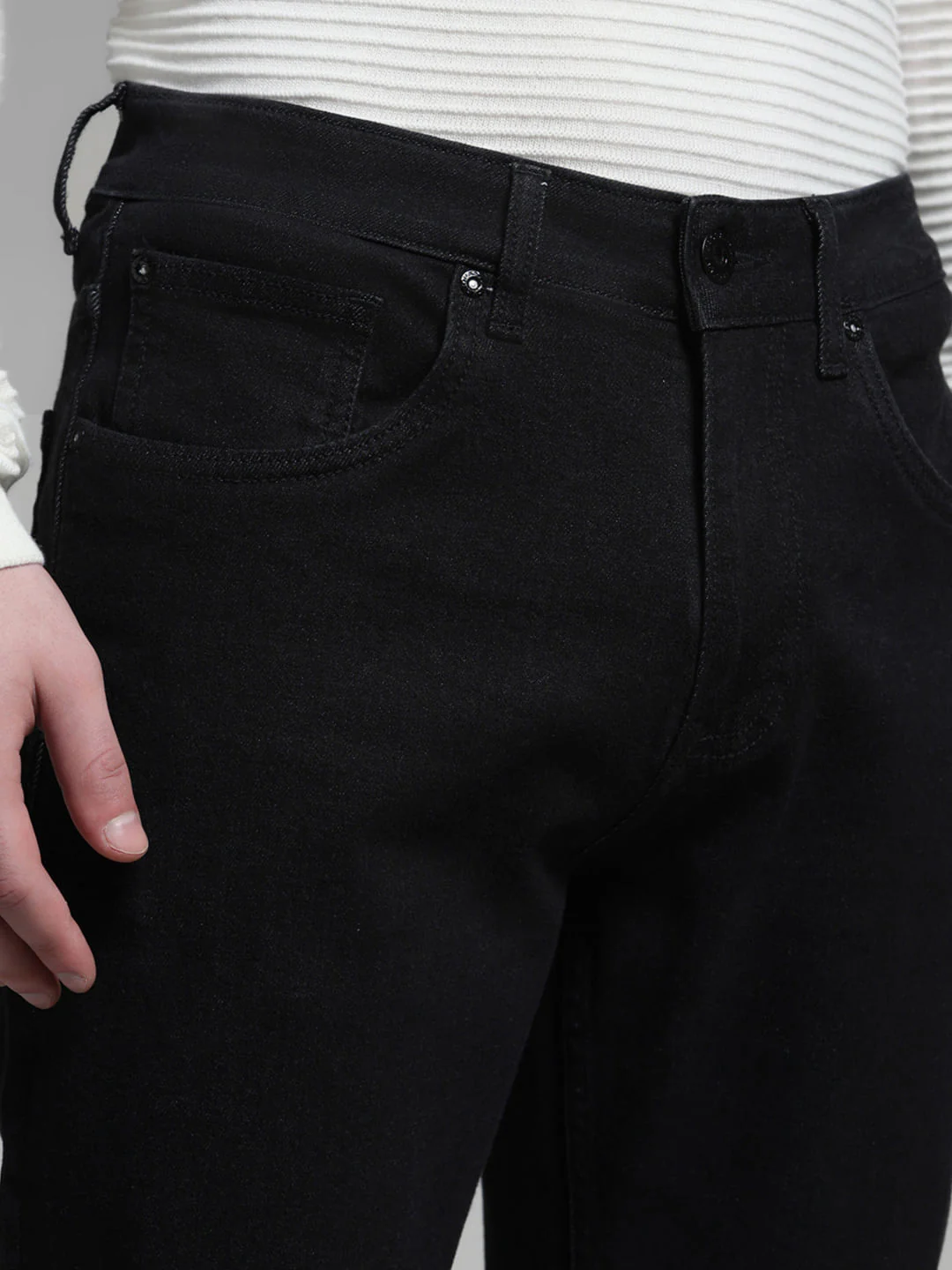 Black High Rise Bootcut Jeans - Image 4