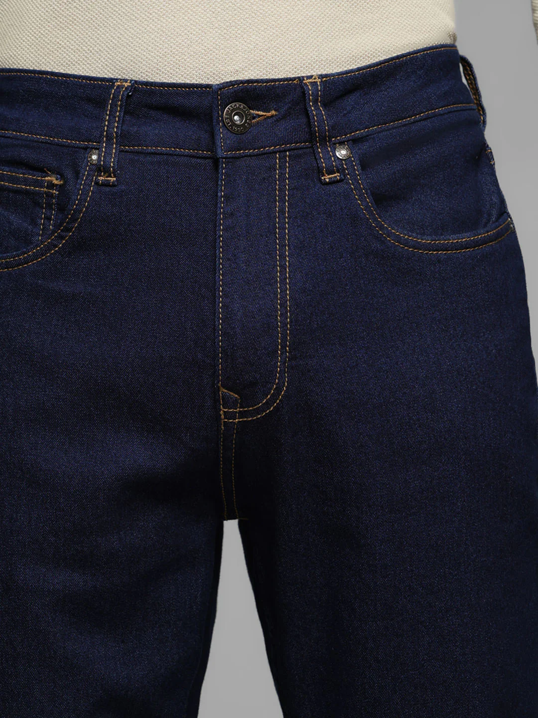 Dark Blue High Rise Bootcut Jeans - Image 4