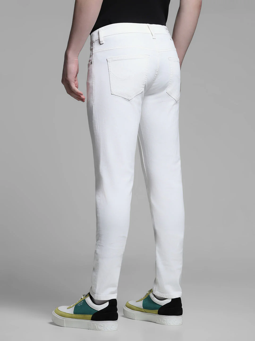 White Low Rise Ben Skinny Jeans - Image 3