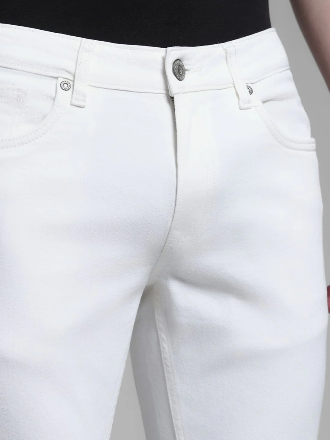 White Low Rise Ben Skinny Jeans - Image 4