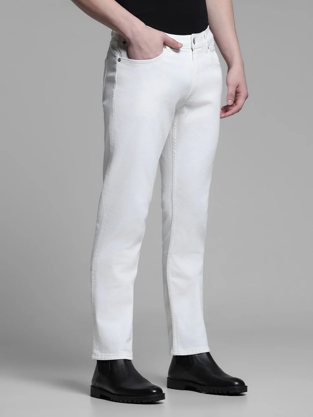White Low Rise Tim Anti Fit Jeans - Image 2