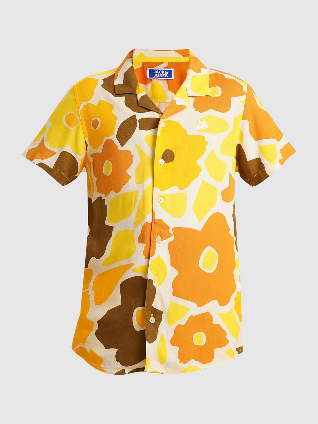 Boys Yellow Floral Co-ord Set Shirt - Image 7