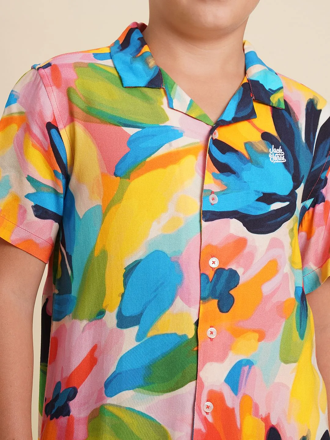 Boys Multi-Colour Printed Viscose Shirt - Image 6