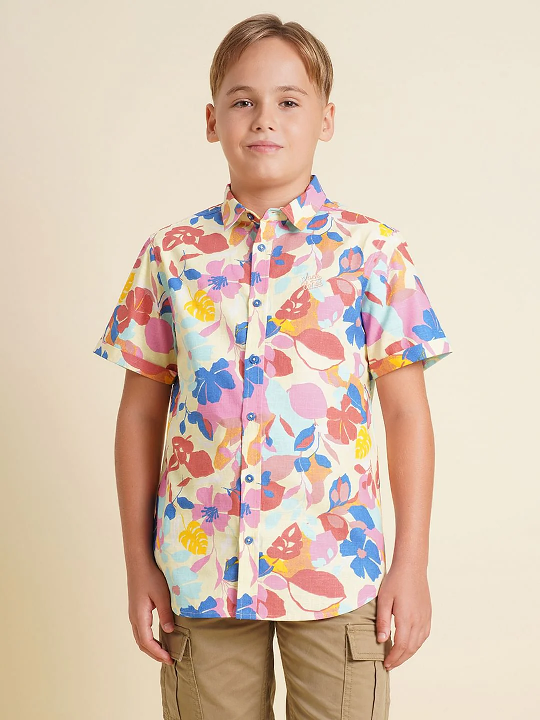 Boys Multi-Colour Printed Cotton Shirt - Image 2