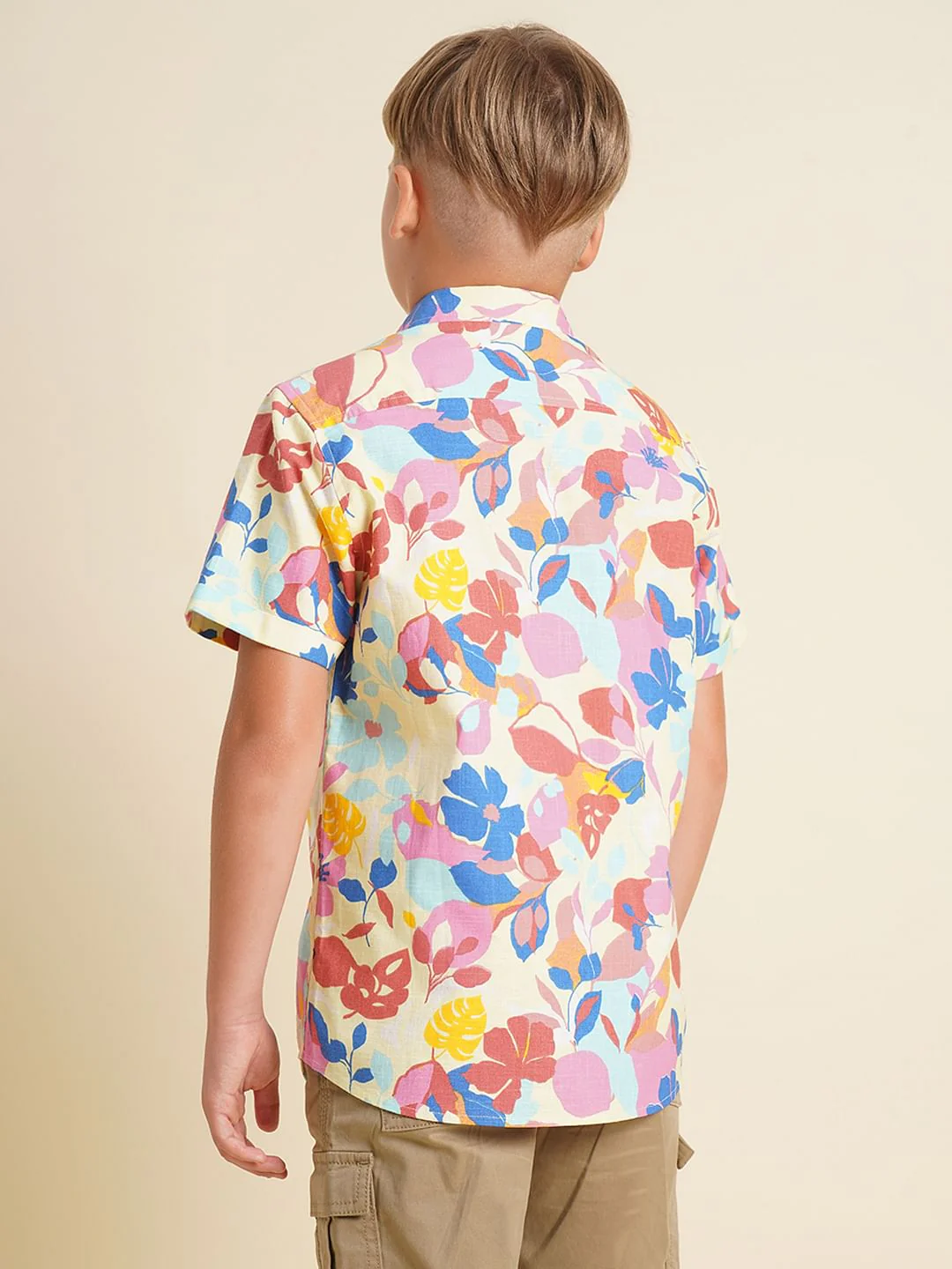 Boys Multi-Colour Printed Cotton Shirt - Image 4