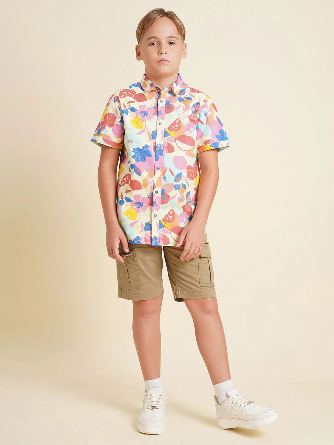 Boys Multi-Colour Printed Cotton Shirt - Image 5