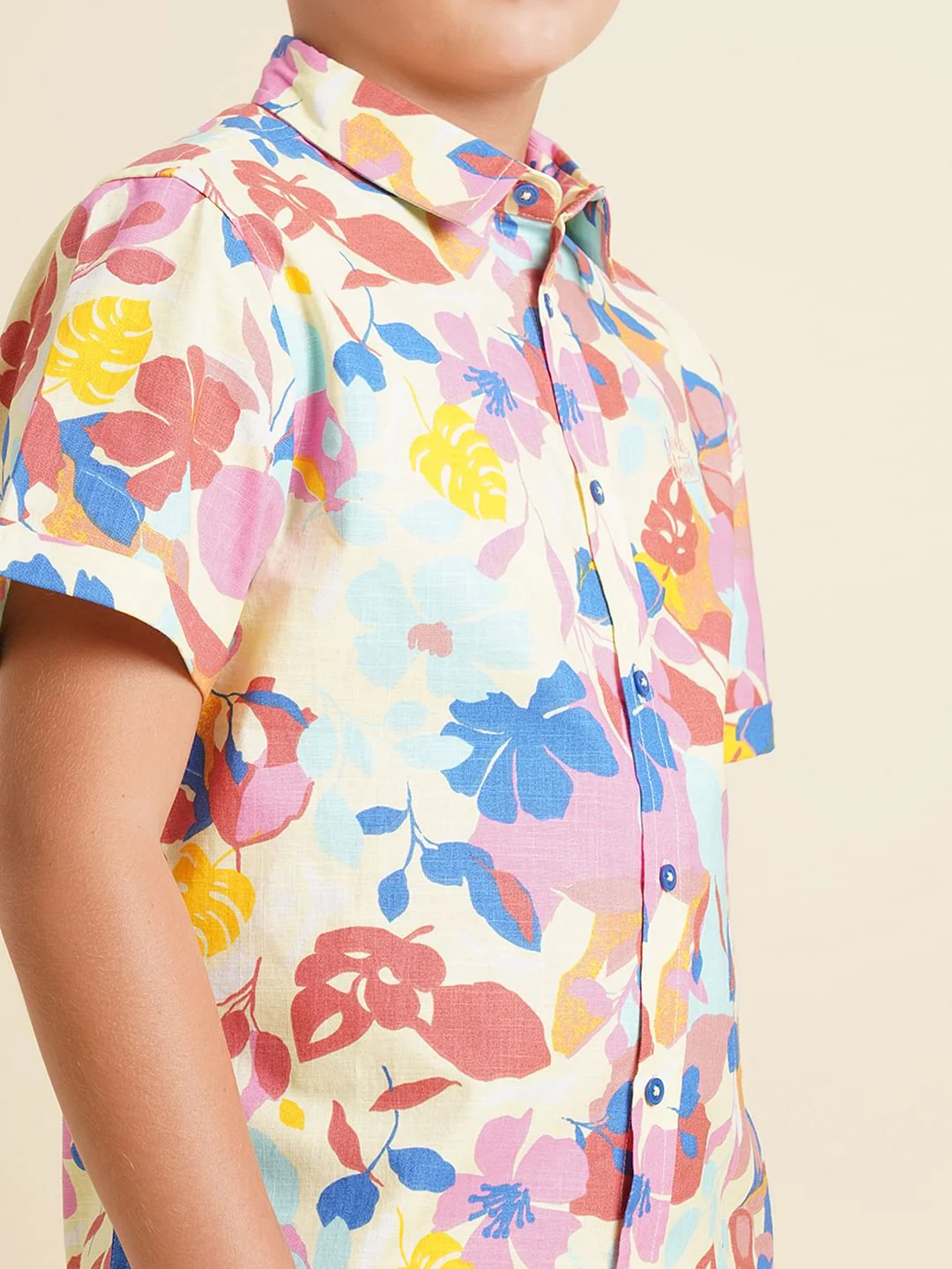 Boys Multi-Colour Printed Cotton Shirt - Image 6