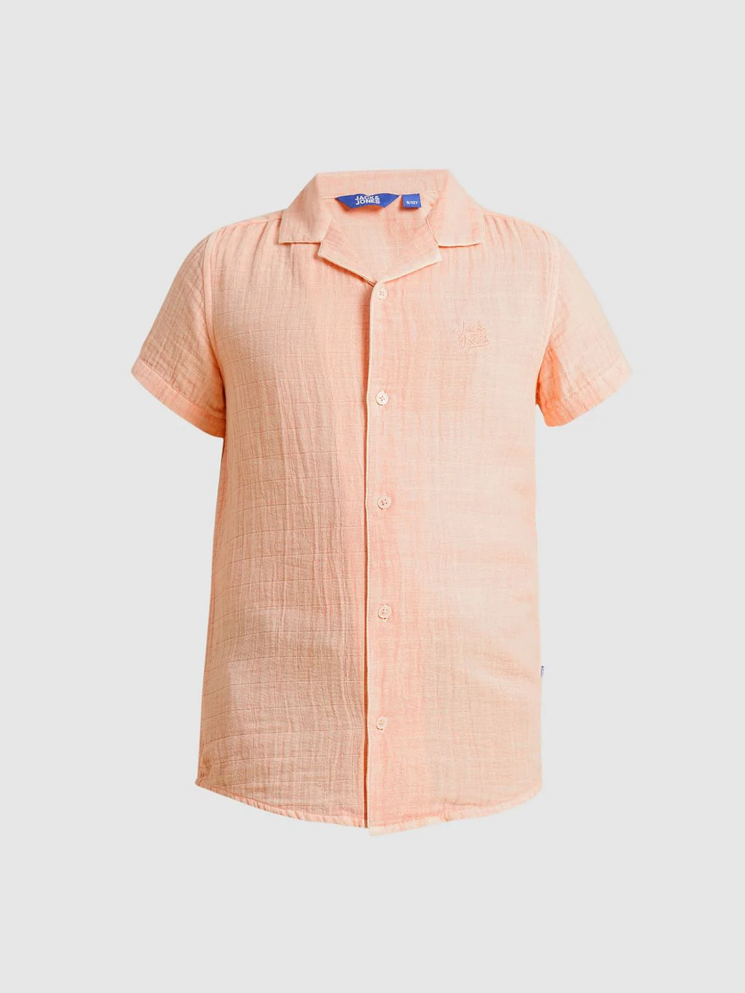 Boys Pink Cotton Resort Collar Shirt - Image 7