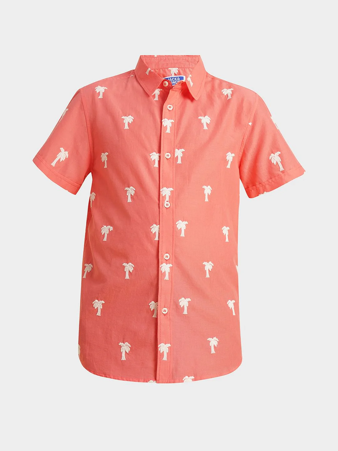 Boys Coral Embroidered Print Shirt - Image 7