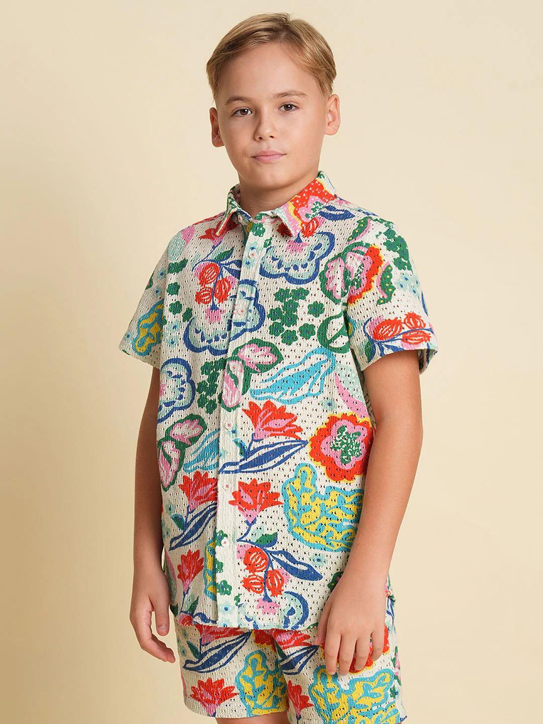 Boys Multi-Colour Printed Co-ord Set Shirt - Image 2