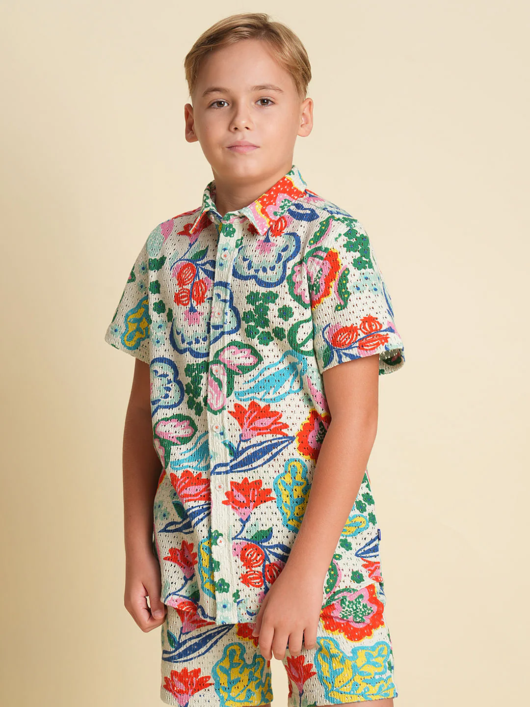 Boys Multi-Colour Printed Co-ord Set Shirt - Image 3