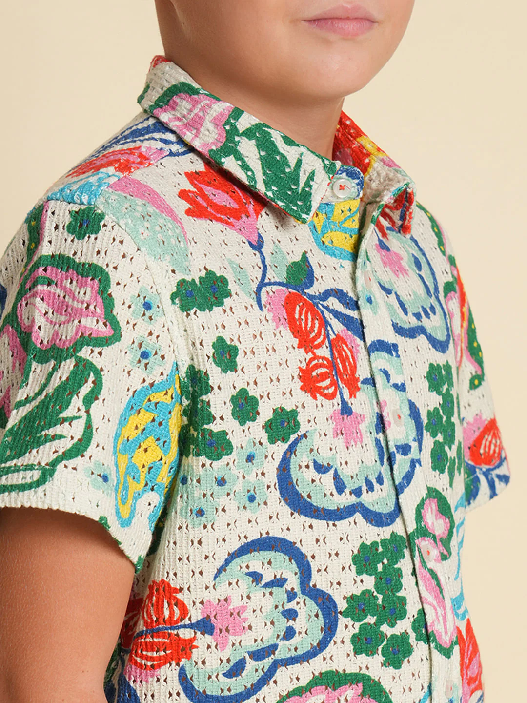 Boys Multi-Colour Printed Co-ord Set Shirt - Image 6