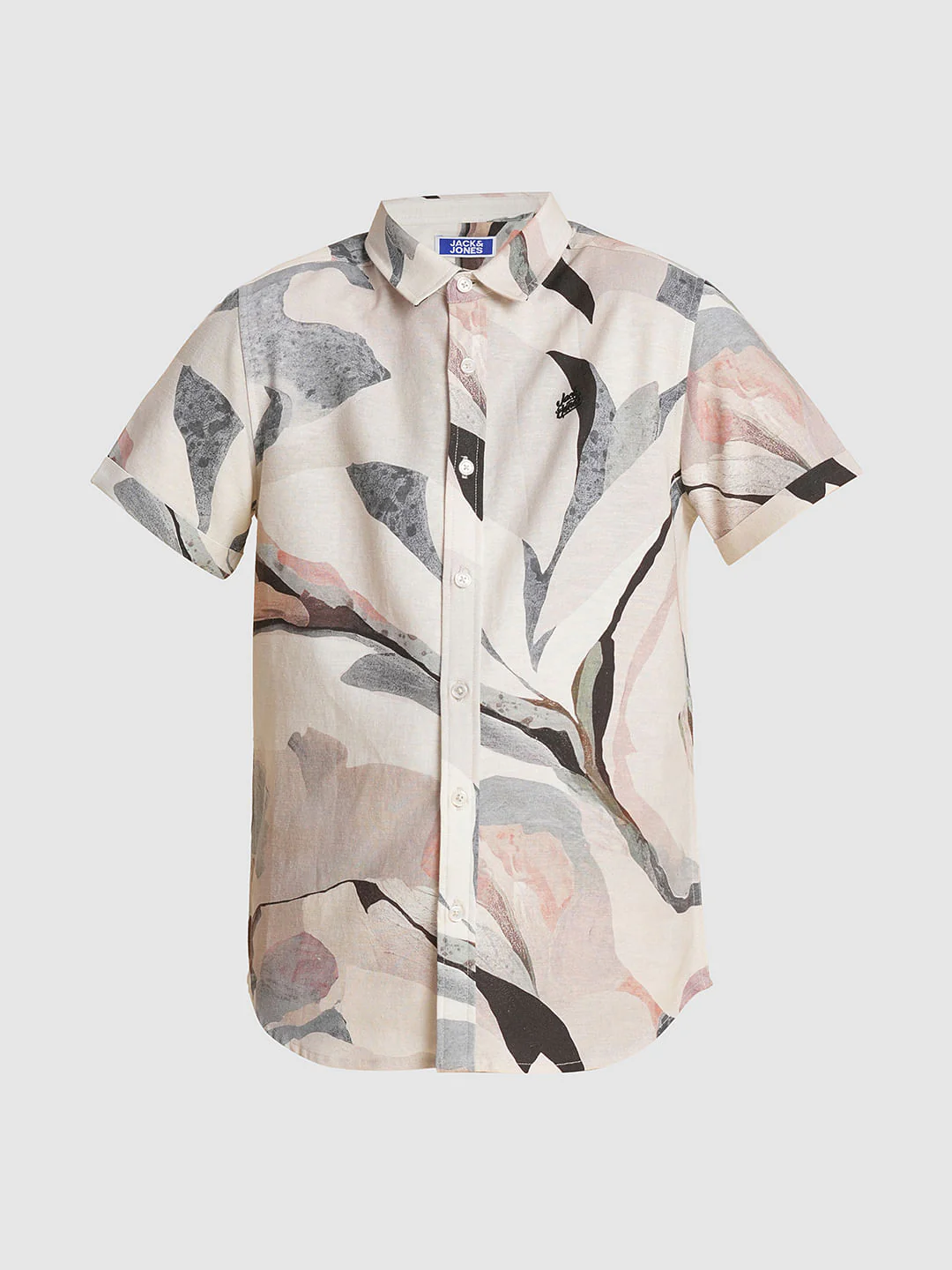 Boys White Printed Co-ord Set SHIRT - Image 7