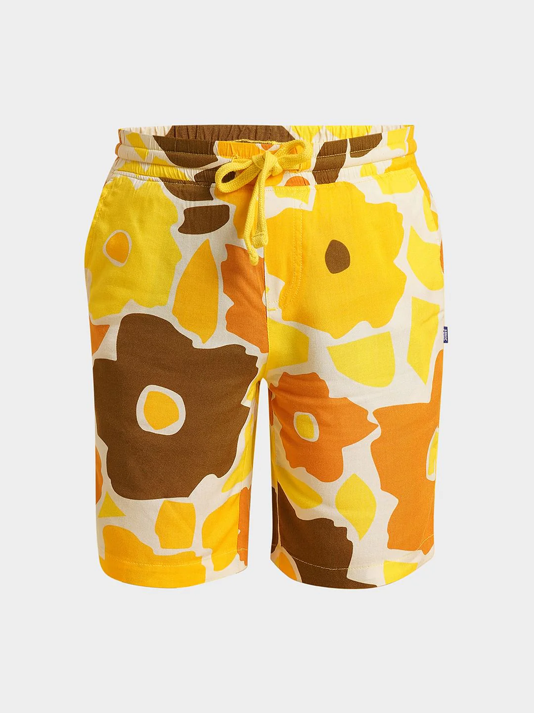 Boys Yellow Printed Co-ord Set Shorts - Image 7