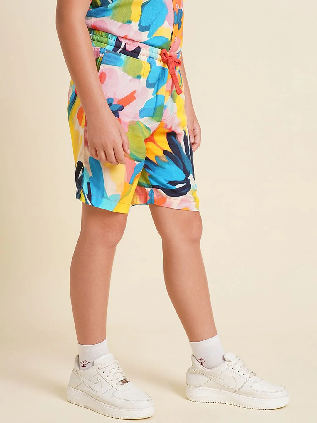 Boys Multi-Colour Printed Viscose Shorts - Image 3