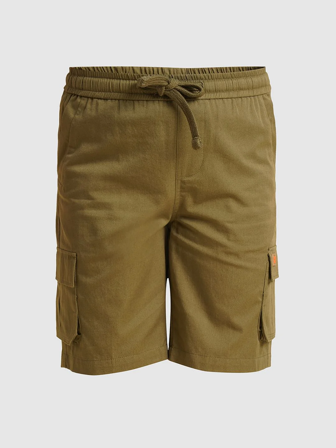 Boys Dark Green Cotton Shorts - Image 7