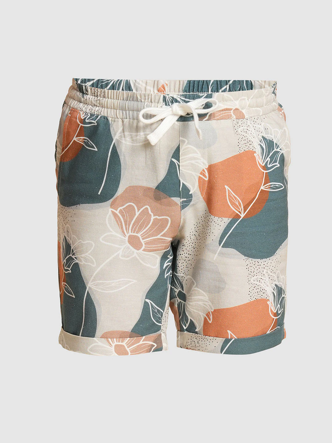 Boys Green Printed Co-ord Set Shorts - Image 7