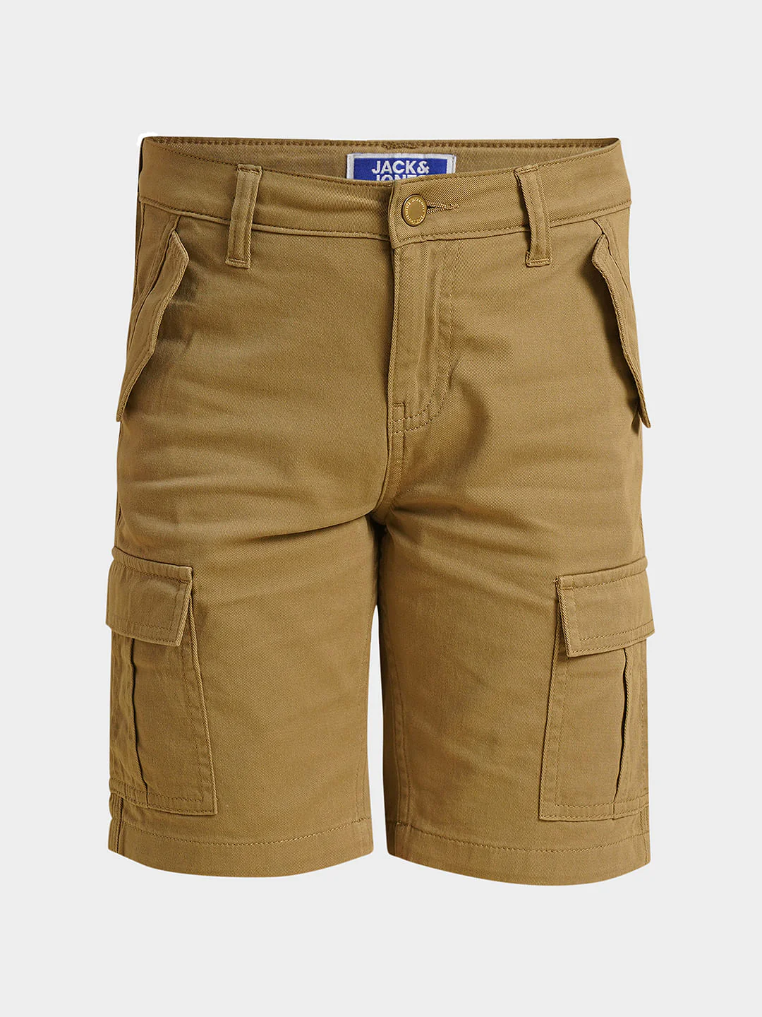 Boys Dark Beige Cotton Denim Shorts - Image 7