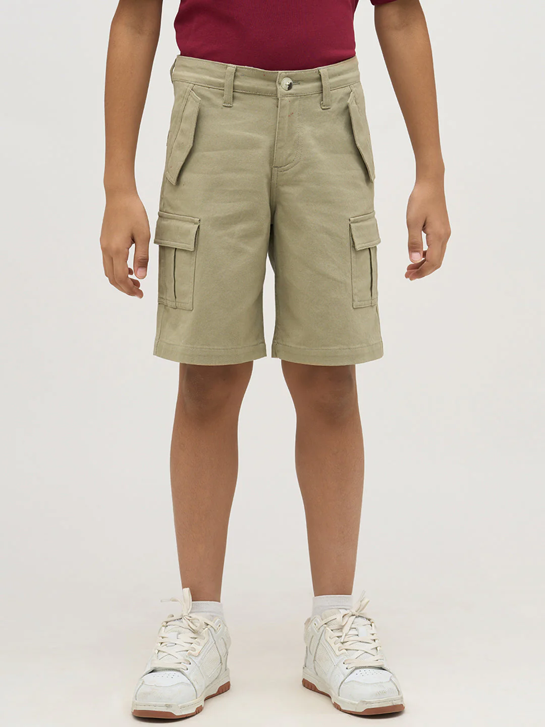 Boys Brown 5 Pockets Shorts - Image 8