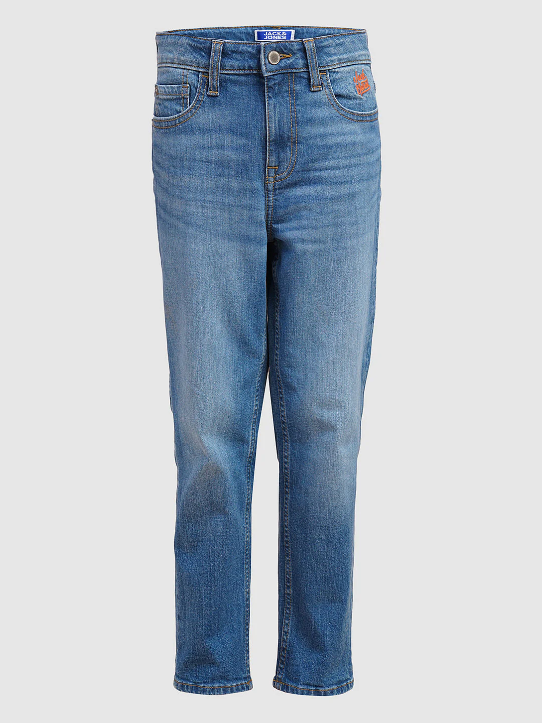 Boys Blue Light Wash Cropped Jeans - Image 7