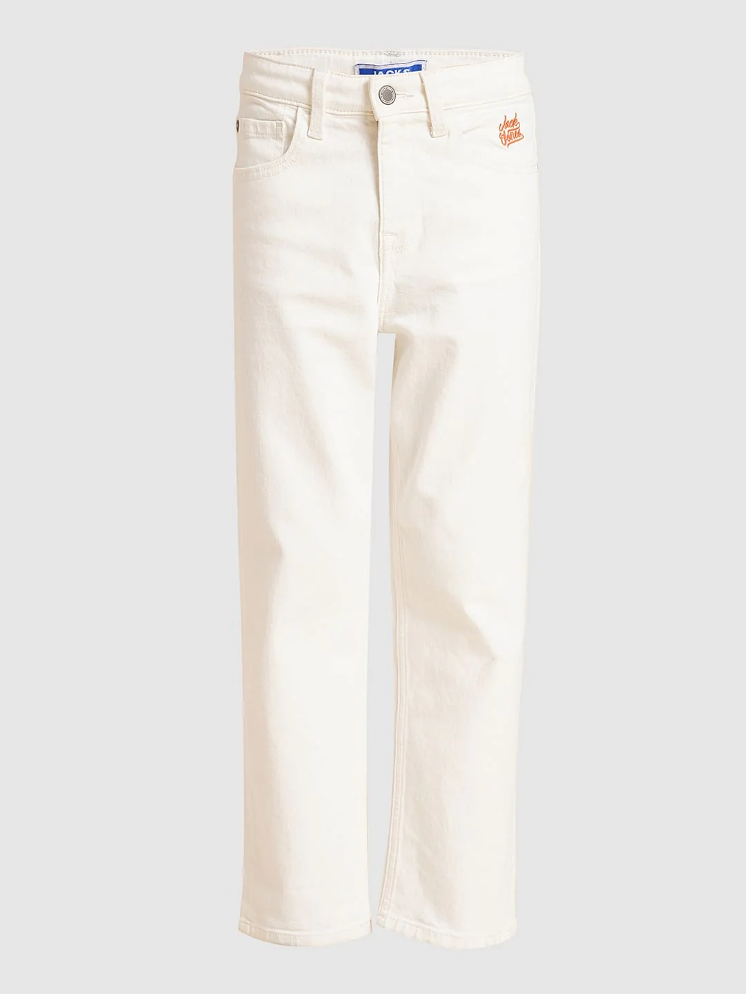 Boys White Mid Rise Cropped Comfort Fit Jeans - Image 7