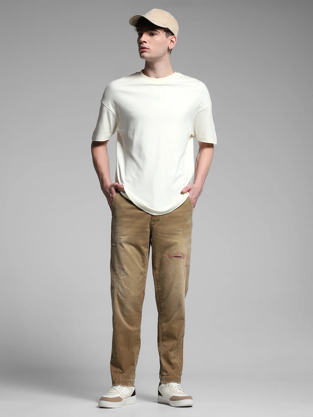 Brown Distressed Anti Fit Jeans - Image 6