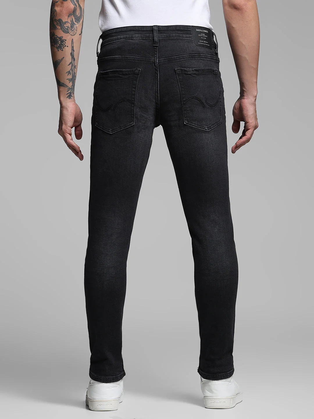 Washed Brak Slim Fit Jeans - Black - Image 9