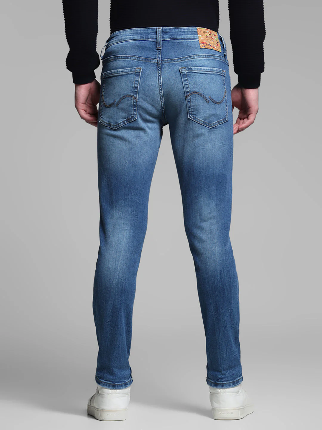 Washed Brak Slim Fit Jeans - Blue - Image 9