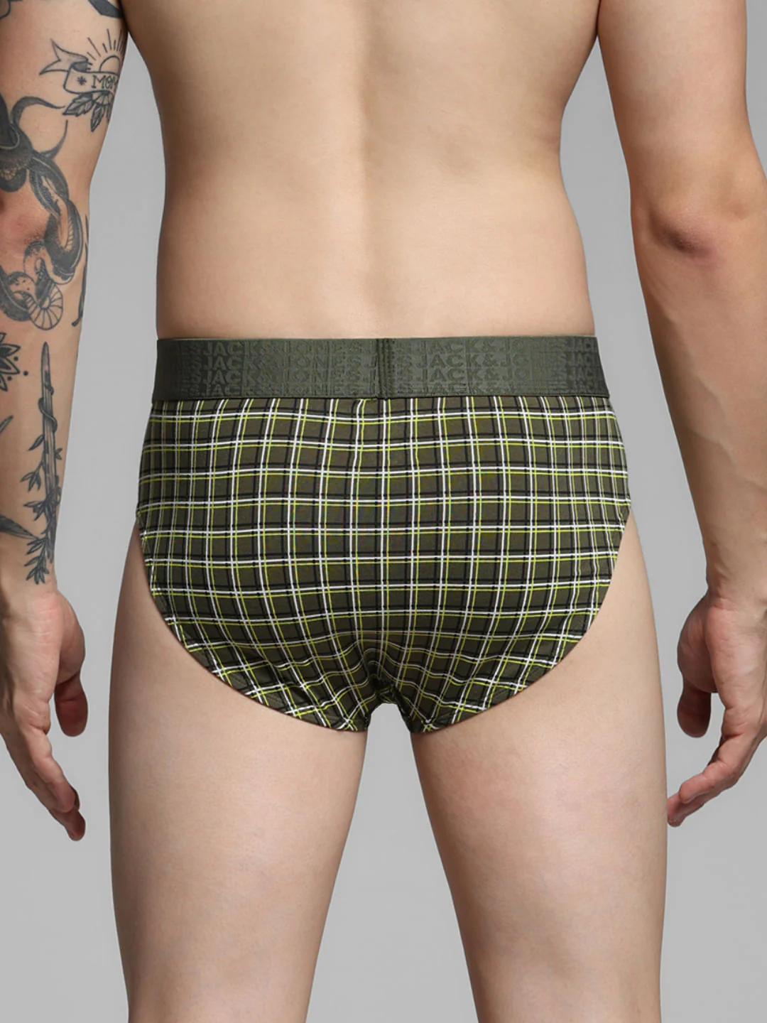 Olive Check Briefs - Image 3