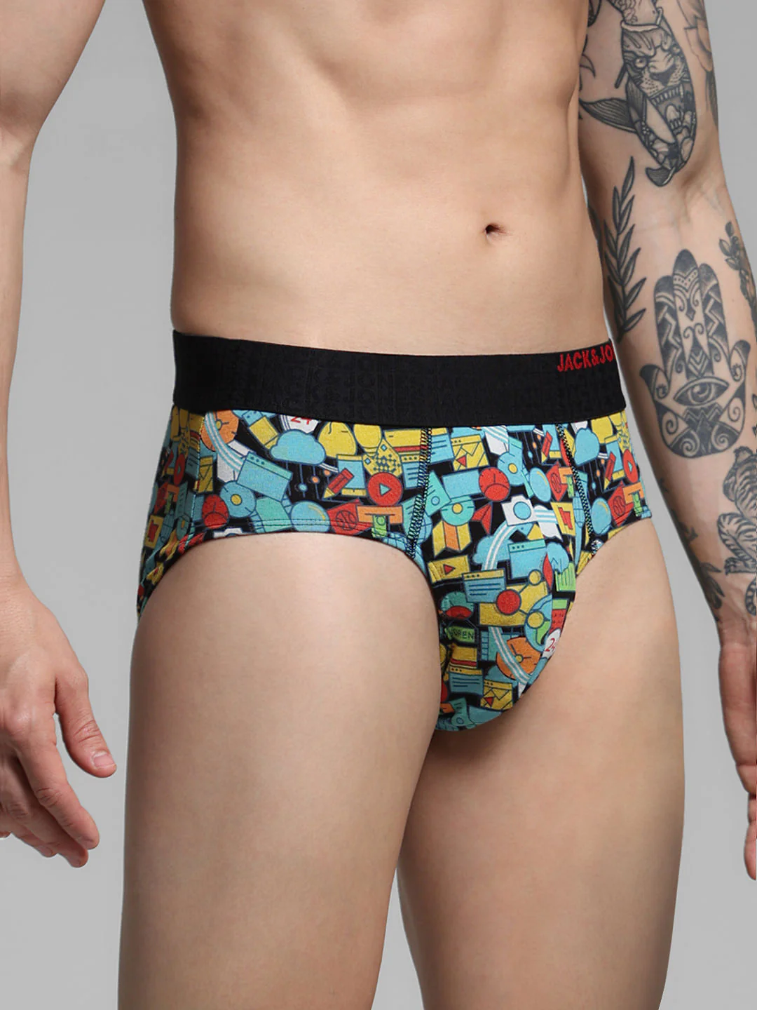 Black Printed Briefs - Image 2