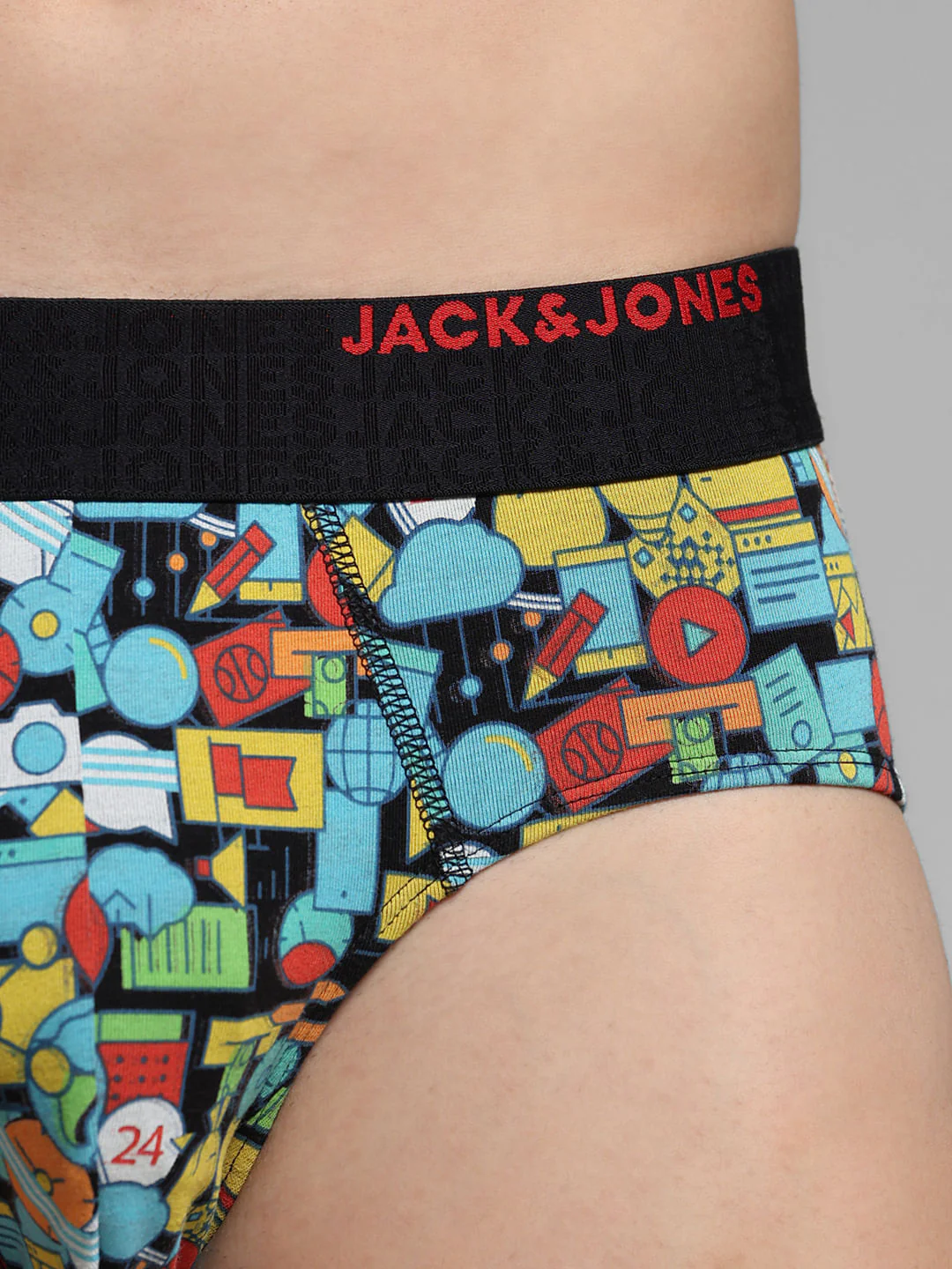 Black Printed Briefs - Image 4