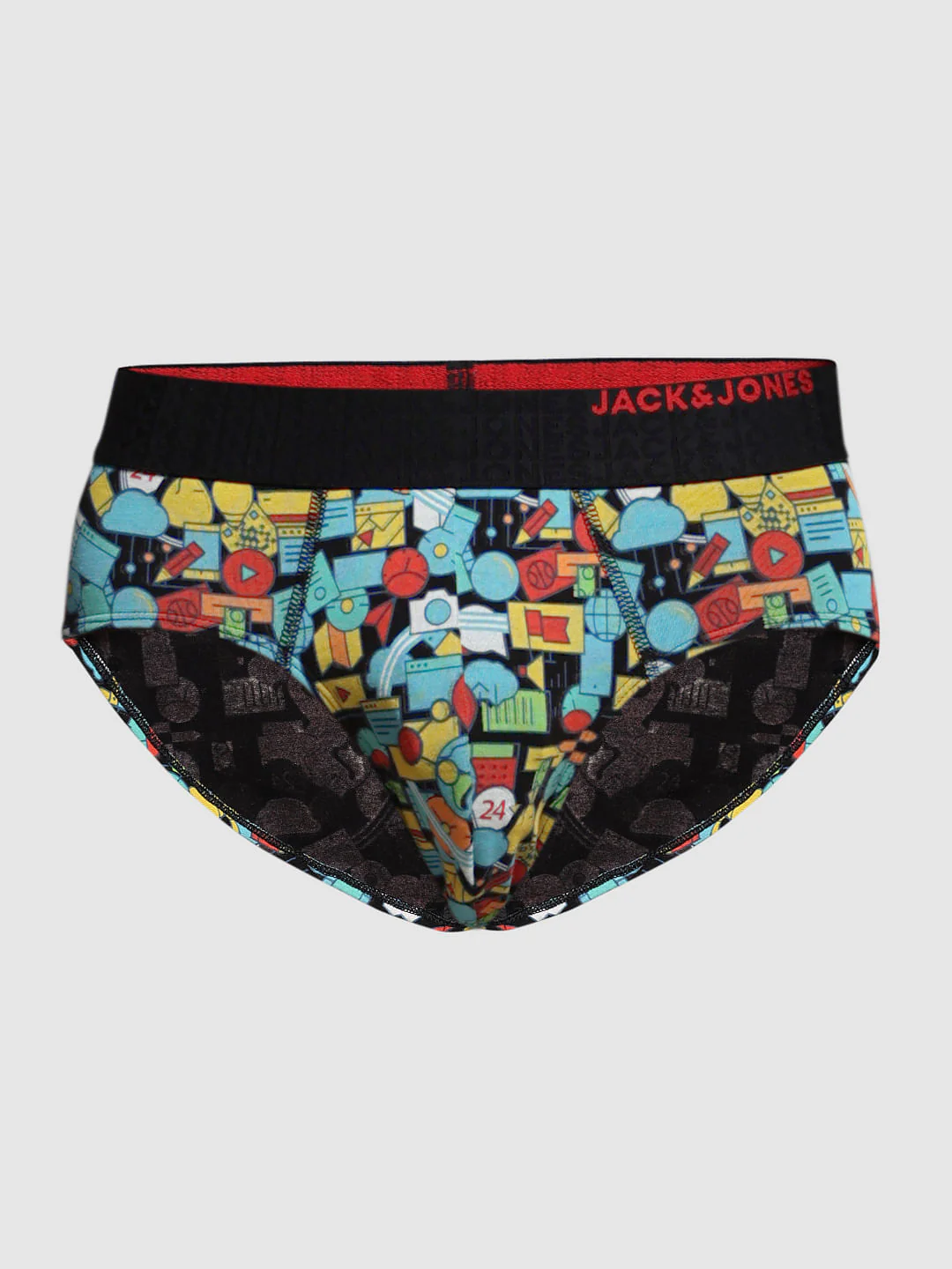 Black Printed Briefs - Image 6