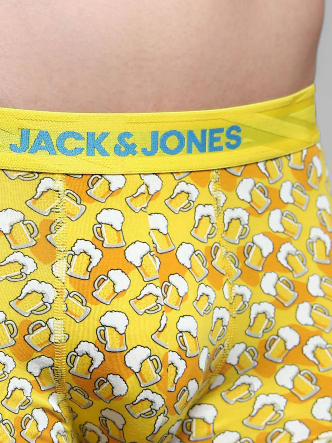 Yellow Beer Printed Trunks - Image 4