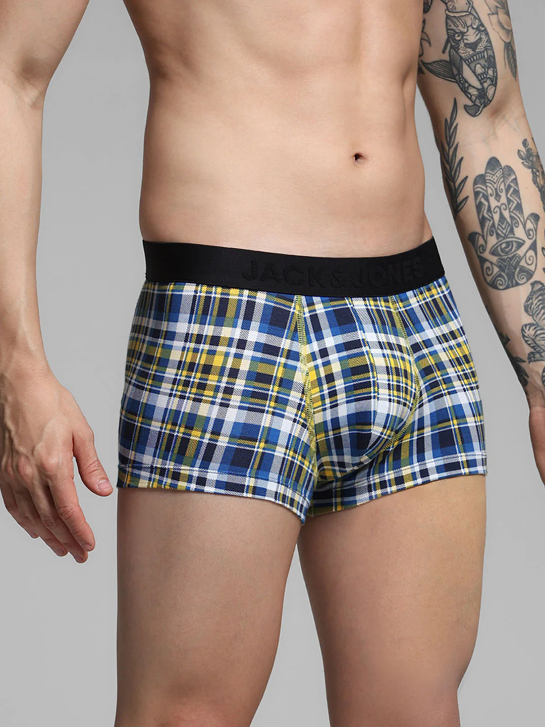 Blue Check Print Trunks - Image 2