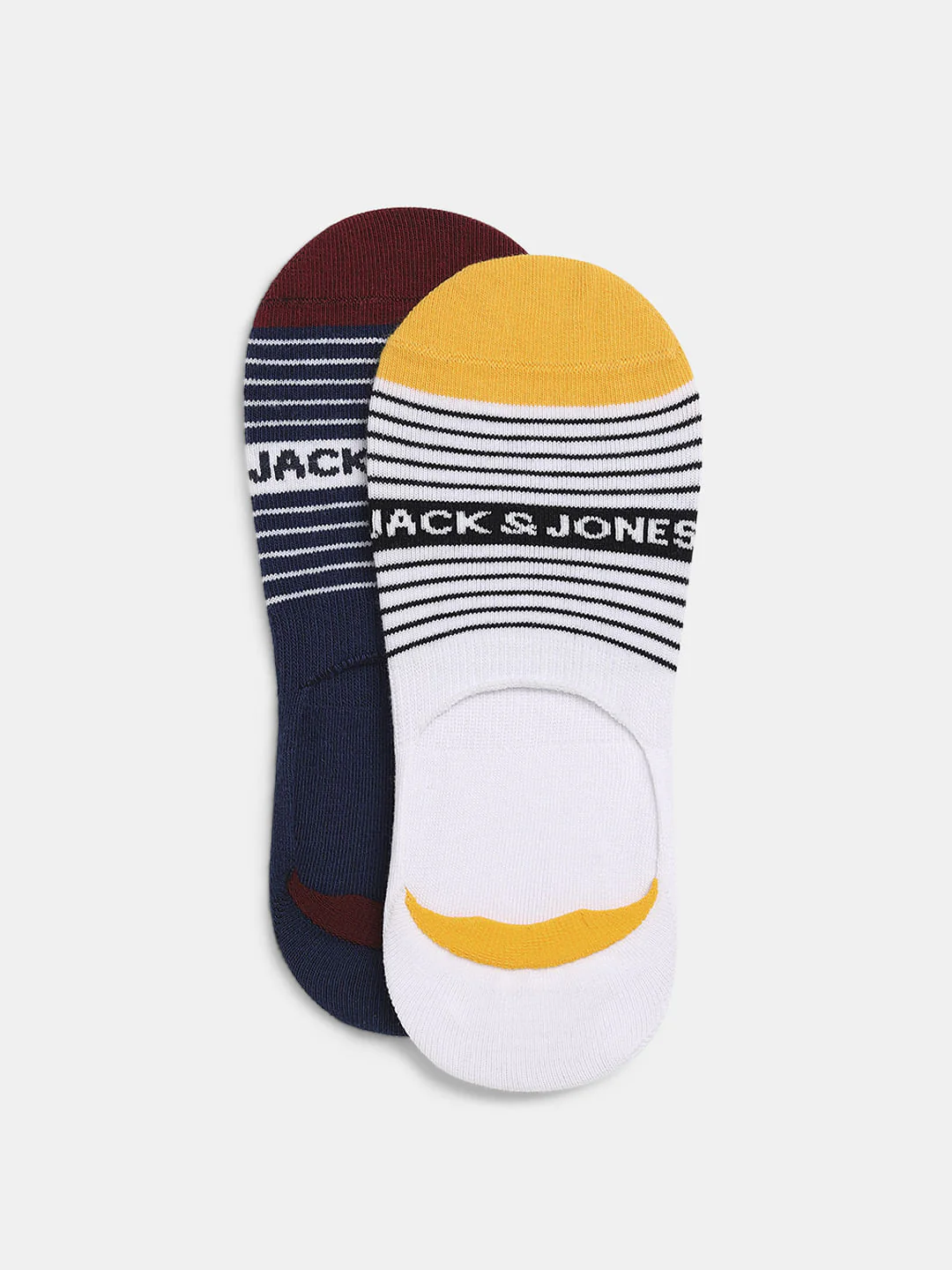 Pack of 2 Striped No Show Socks