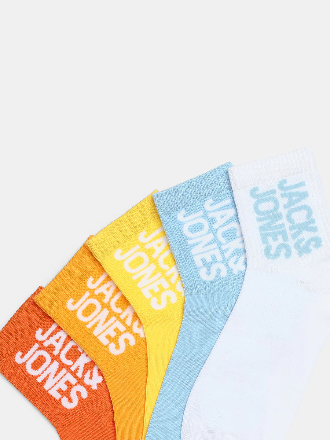 Pack Of 5 Logo Print Mid Length Socks - Image 2