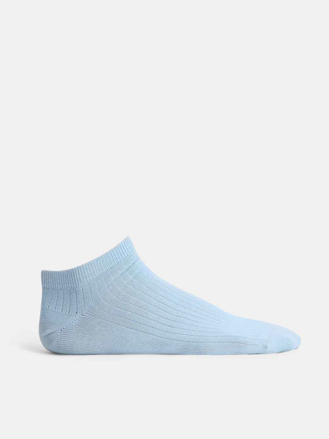 Pack of 3 Logo Print No Show Socks - Grey, Light Blue, Dark Blue - Image 3