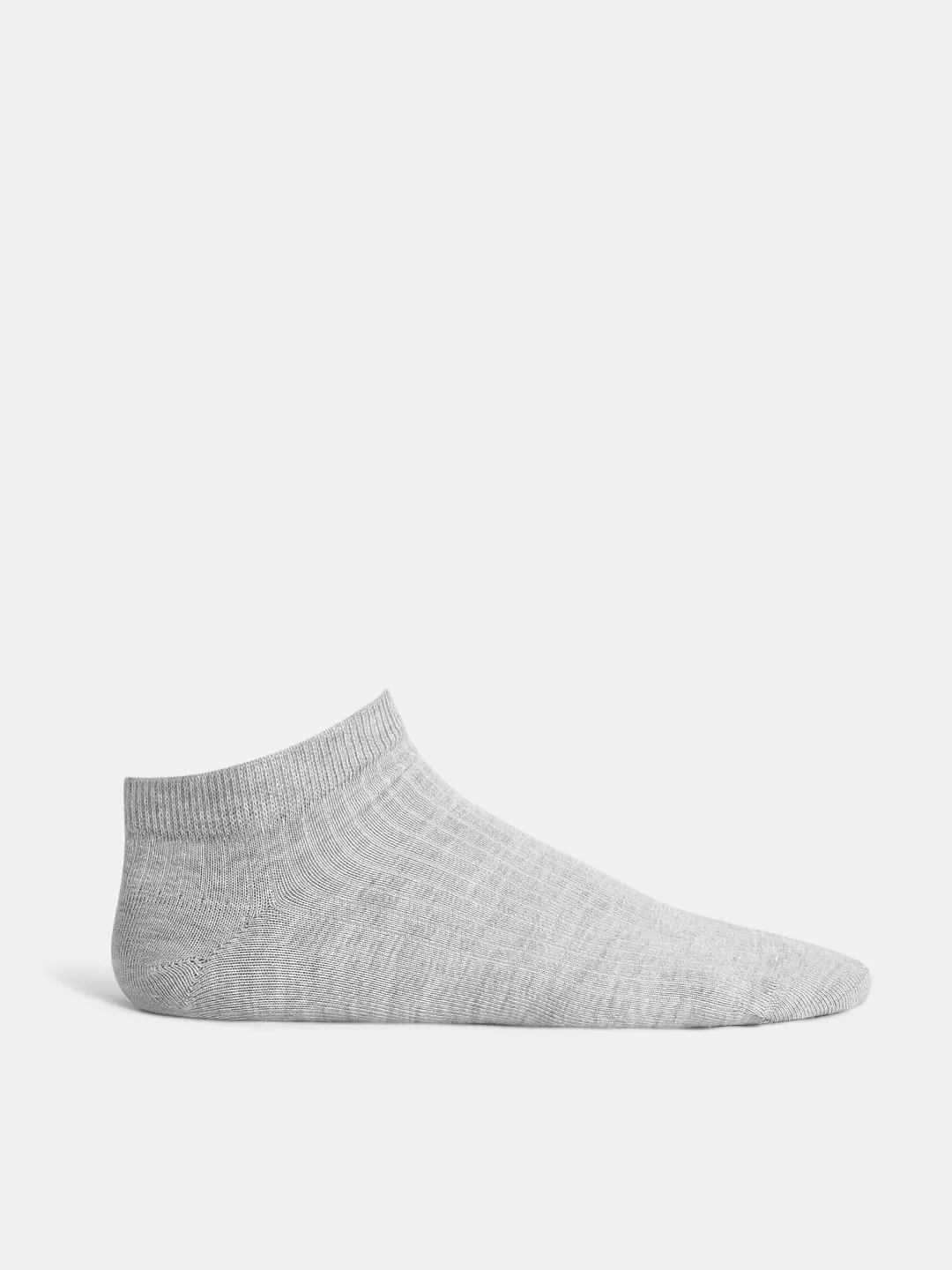 Pack of 3 Logo Print No Show Socks - Grey, Light Blue, Dark Blue - Image 4