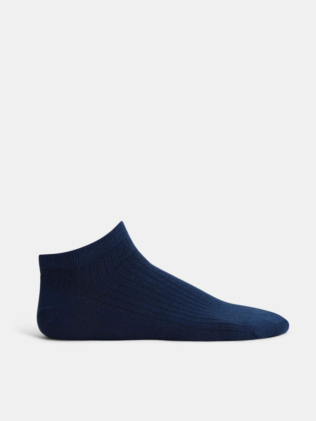 Pack of 3 Logo Print No Show Socks - Grey, Light Blue, Dark Blue - Image 5