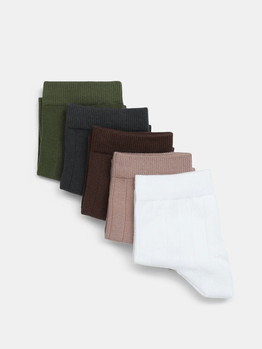 Pack Of 5 Logo Print Mid Length Socks