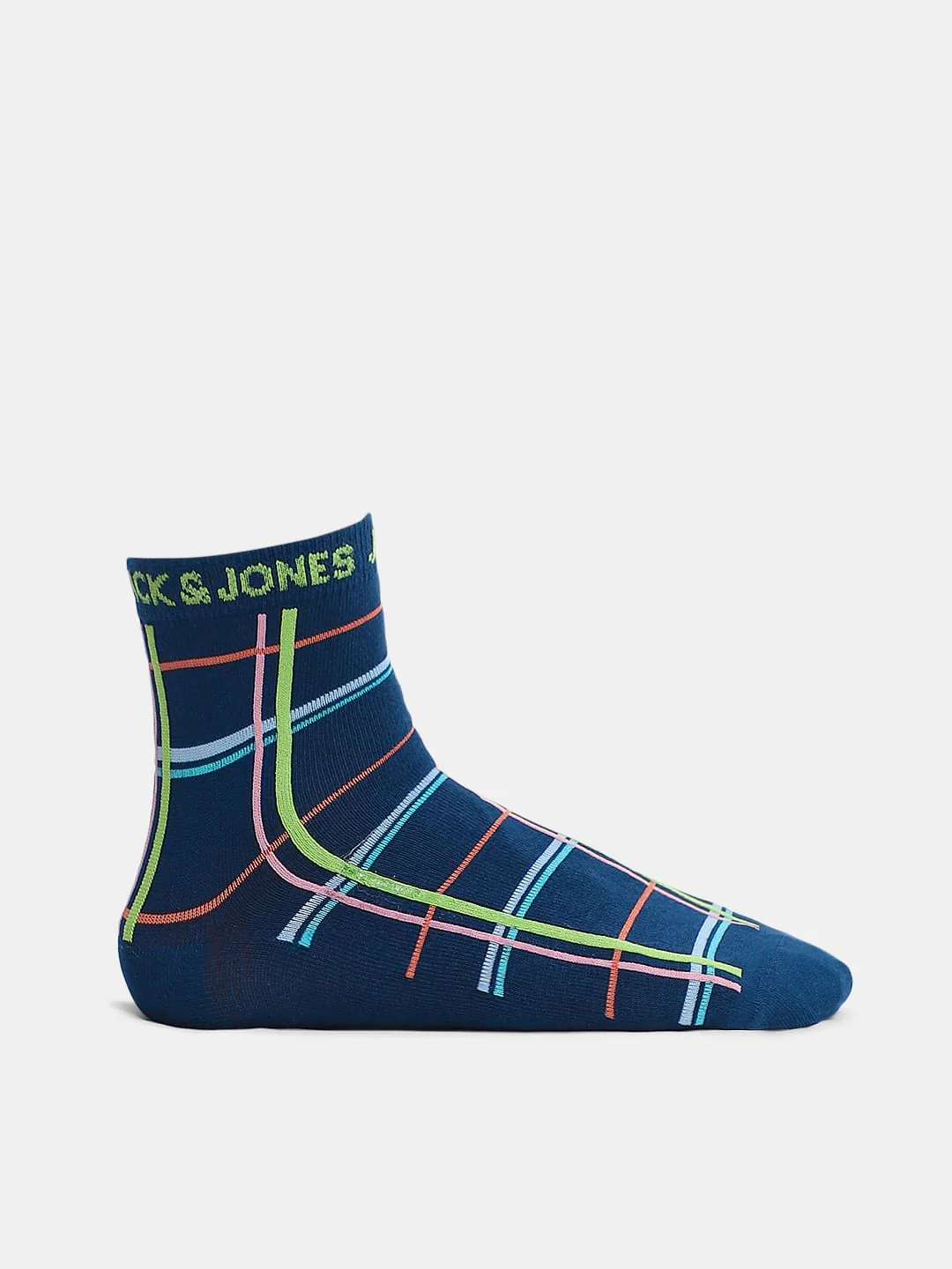 Pack Of 3 Grid Print Socks - Image 4