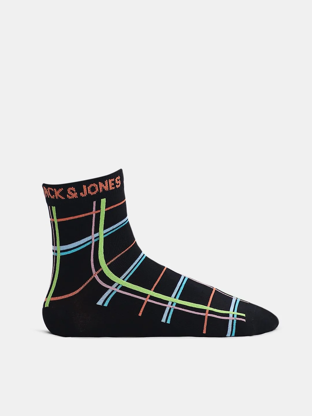 Pack Of 3 Grid Print Socks - Image 5