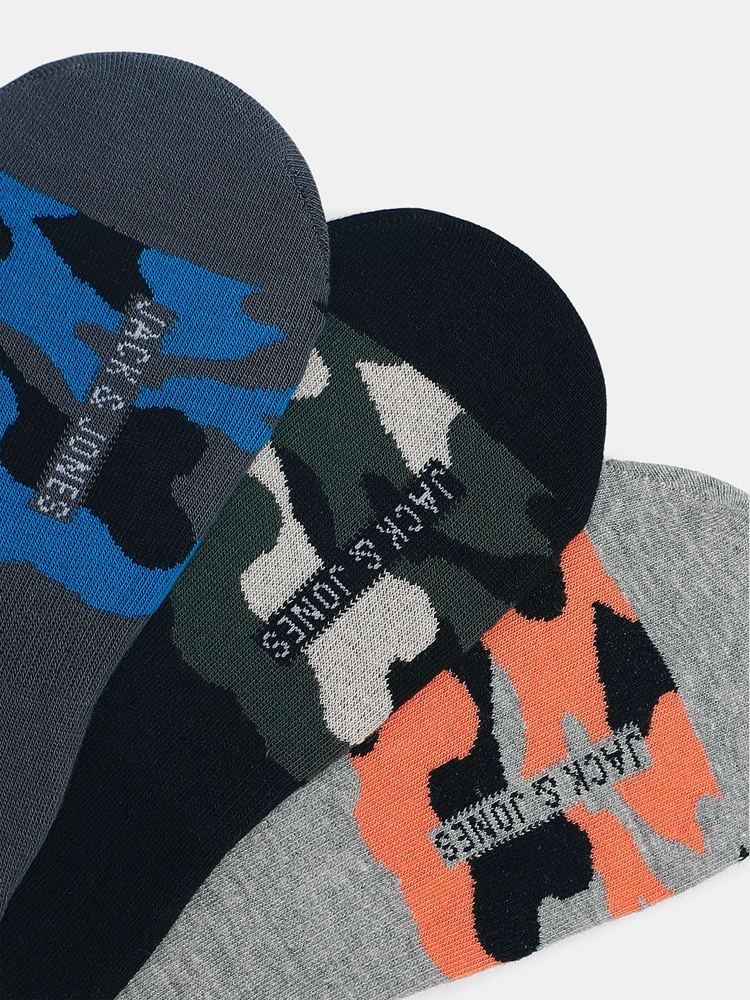 Pack Of 3 Camo Print No Show Socks - Image 2